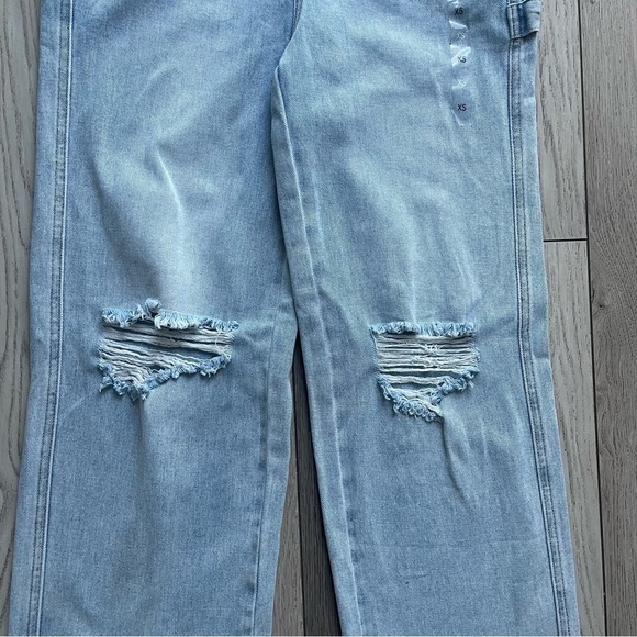 PacSun Classic Light Blue Denim Overalls - Picture 4 of 7